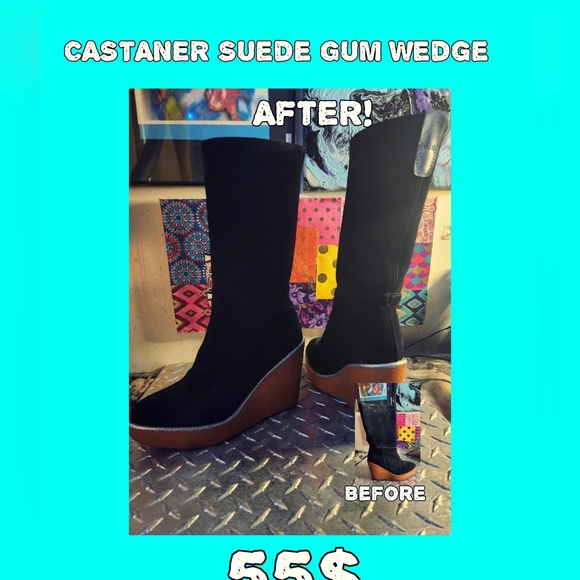 CASTANER Suede Gum Wedge ☆Cheapest on the Net! - Picture 3 of 11